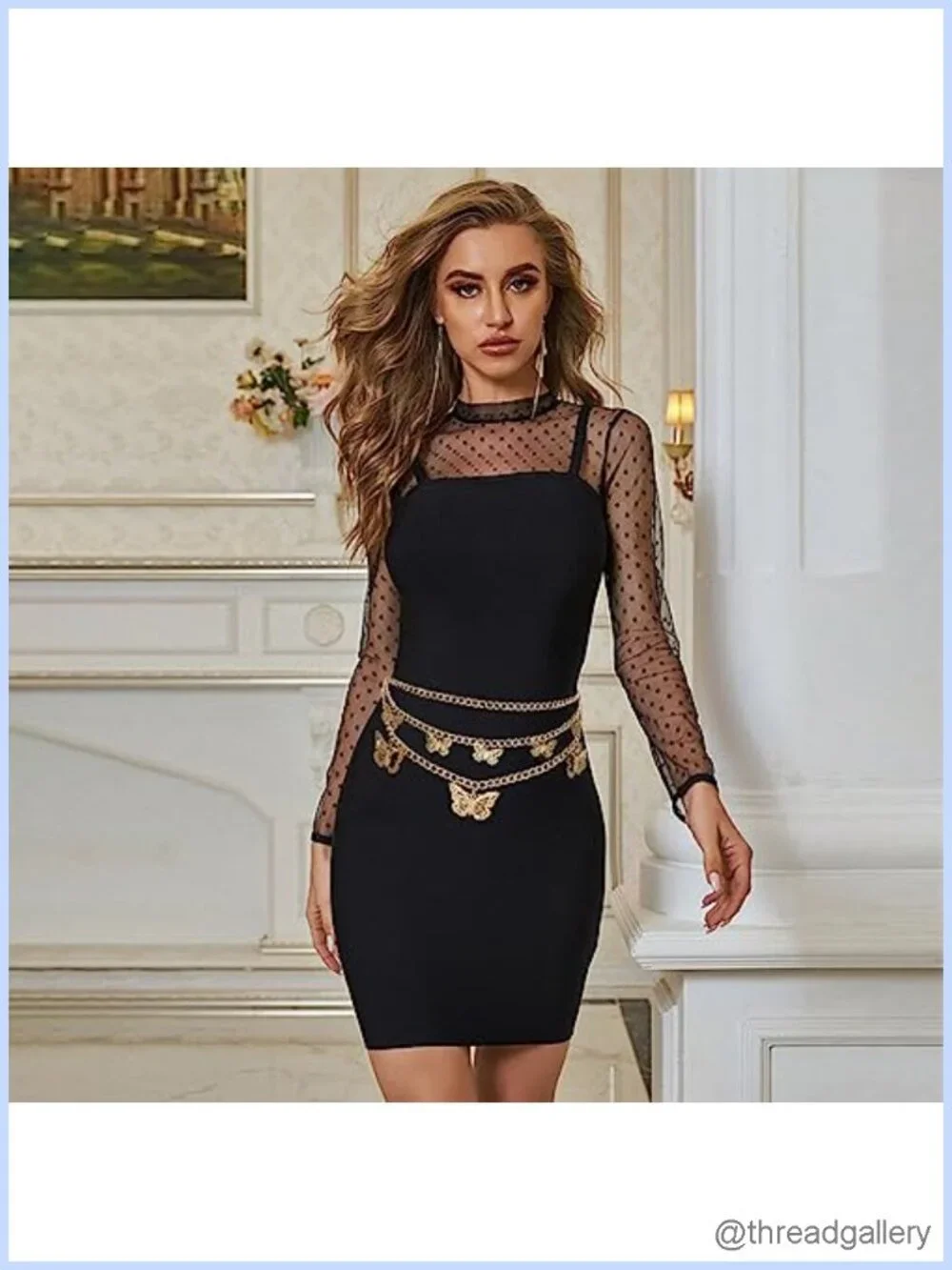 Multi-Layer Butterfly Waist Chain Retro Hollowed Out Body Chain Alloy